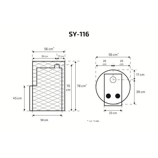 Puuküttega keris SKAMET SY-116