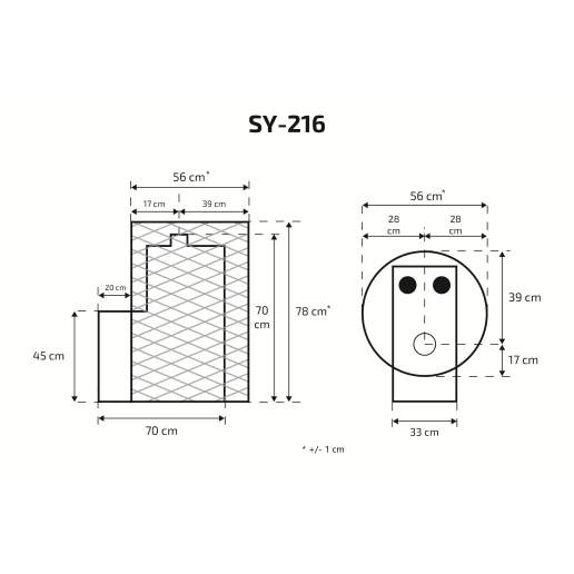 Puuküttega keris SKAMET SY-216